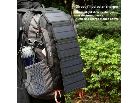 Chargeur Solaire Pliant USB pour Smartphone