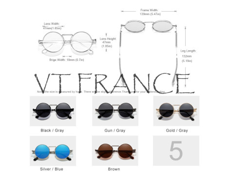 KINGSEVEN Lunettes Soleil Polarisee Steampunk