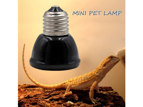 Mini Ampoule Chauffante Ceramique Noir pour Reptiles 