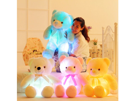 OURS Peluche 45cm Lumineux LED