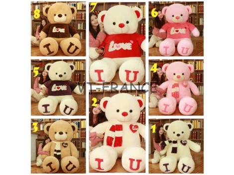Grand Ours en Peluche I LOVE YOU