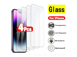4 Ecrans Protecteur Verre Trempe Incassable pour iPhone 