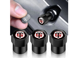 Stade Toulousain 4 Bouchons Valve Alu pour Pneus Auto Moto