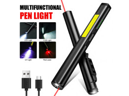 Lampe Poche 4 en 1 Laser LED UV COB