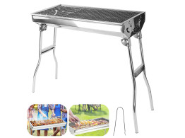 Grand BBQ Barbecue Grill Pliant Acier Inox