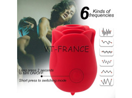 Vibro Rose Succion + Langue 6 Frequences