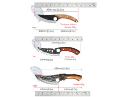 Couteau Pro Chasse Cuisine Chef  Forge Main Martele