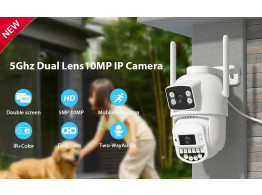 Camera IP Wifi 2 Objectifs 4K/5K PTZ AI Etanche 