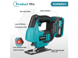 Scie Sauteuse Pro 18V Sans Fil Guidage Laser LED 