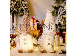 Poupee Lutin Gnome Elfe de Noel 30cm a LED