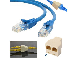Adaptateur LAN RJ45 Cat 5-6 Ethernet Connecteur Hub