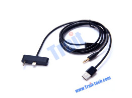 Cable Audio Jack USB 8 pin Auto pour iPhone 5/5S/SE