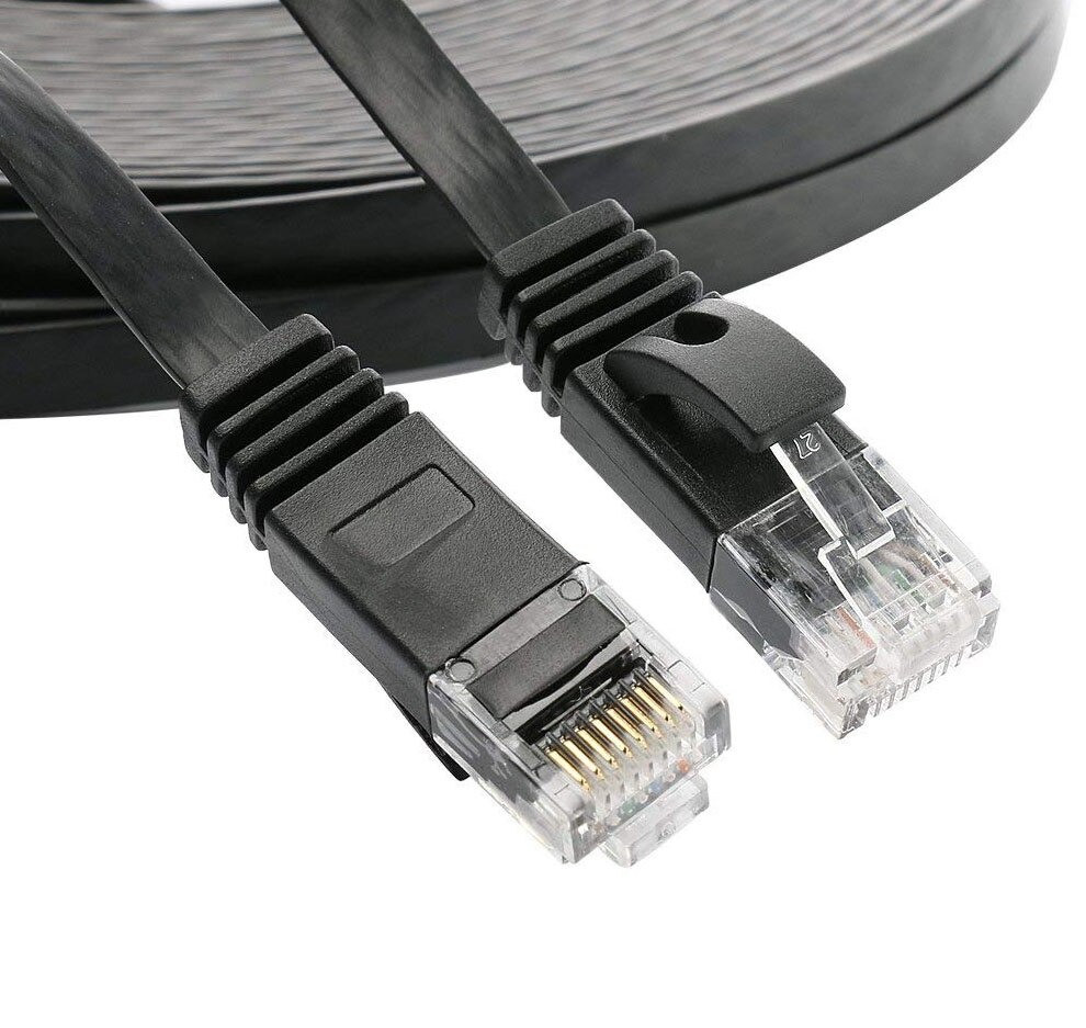 DeleyCON 10m Câble Réseau Ethernet LAN Gigabit CAT.6 Câble RJ45 CAT6 Compatible Avec Cat 5 Cat 5e Cat 6a Cat 7 Noir Avis Fiche Technique Et Prix Au Maroc